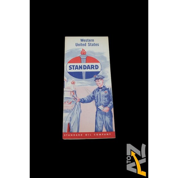 1965 STANDARD OIL WESTERN UNITED STATES HIGHWAY ROAD MAP National Parks Vintage - Picture 1 of 12